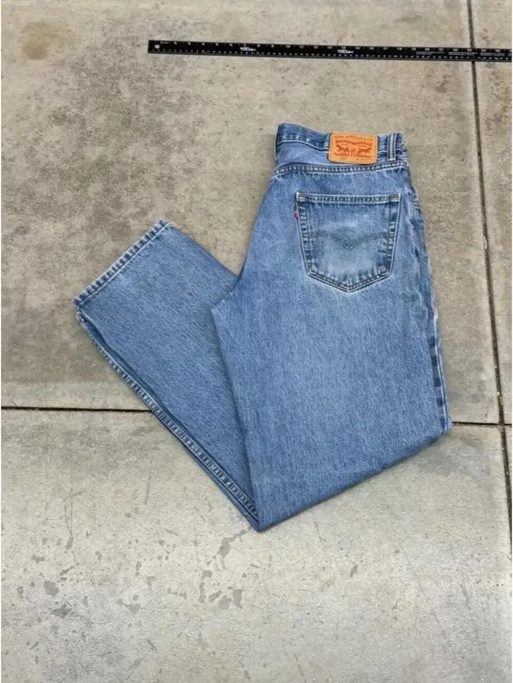 vintage levis 550 faded blue relaxed baggy fit jeans size 36 x 32